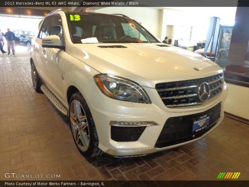 Diamond White Metallic / Black 2013 Mercedes-Benz ML 63 AMG 4Matic