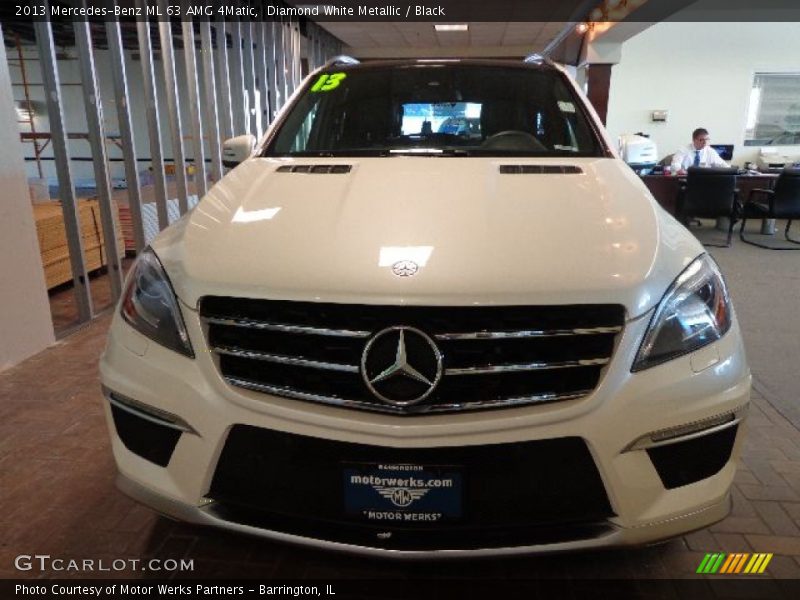 Diamond White Metallic / Black 2013 Mercedes-Benz ML 63 AMG 4Matic