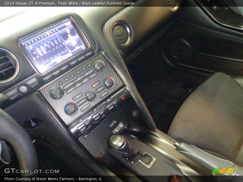 Pearl White / Black Leather/Synthetic Suede 2014 Nissan GT-R Premium