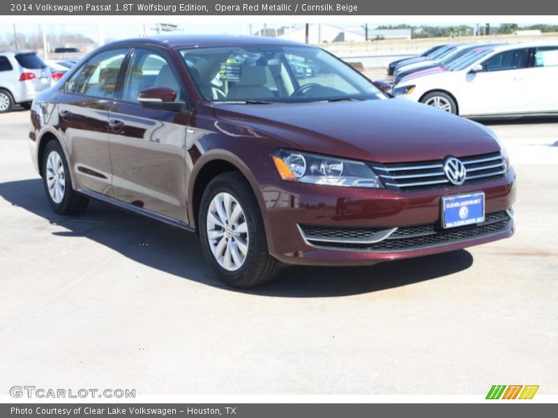 Opera Red Metallic / Cornsilk Beige 2014 Volkswagen Passat 1.8T Wolfsburg Edition