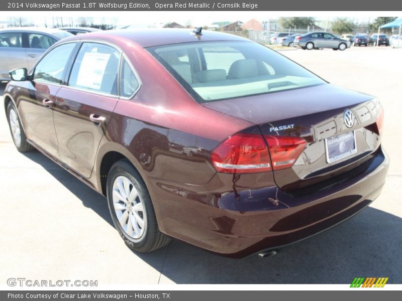 Opera Red Metallic / Cornsilk Beige 2014 Volkswagen Passat 1.8T Wolfsburg Edition