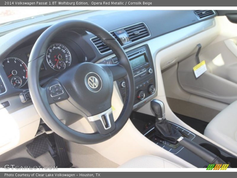Opera Red Metallic / Cornsilk Beige 2014 Volkswagen Passat 1.8T Wolfsburg Edition