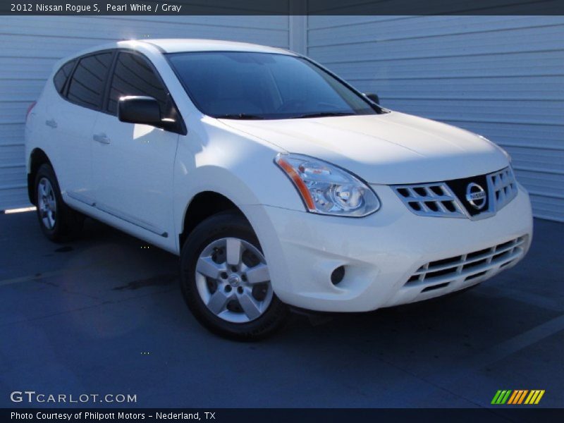 Pearl White / Gray 2012 Nissan Rogue S