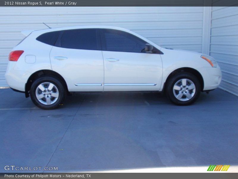 Pearl White / Gray 2012 Nissan Rogue S