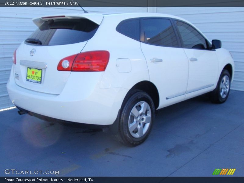 Pearl White / Gray 2012 Nissan Rogue S