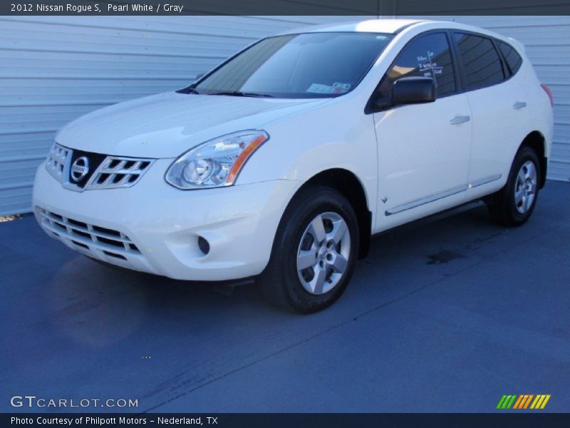Pearl White / Gray 2012 Nissan Rogue S
