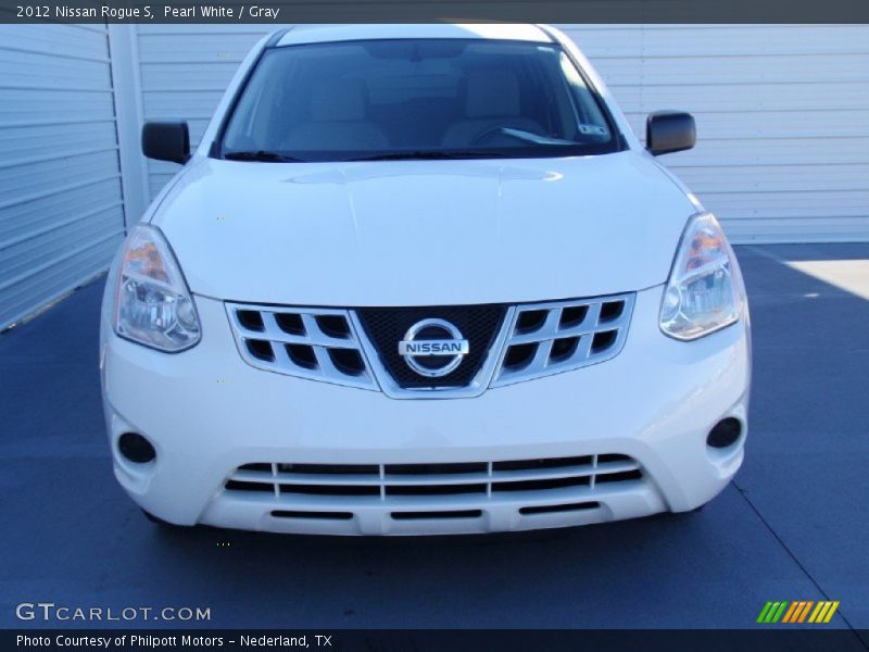Pearl White / Gray 2012 Nissan Rogue S