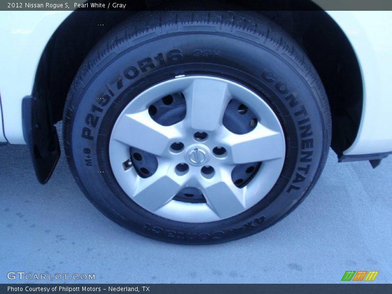 Pearl White / Gray 2012 Nissan Rogue S