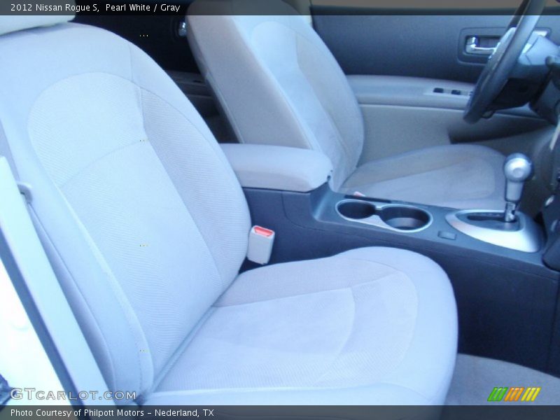 Pearl White / Gray 2012 Nissan Rogue S