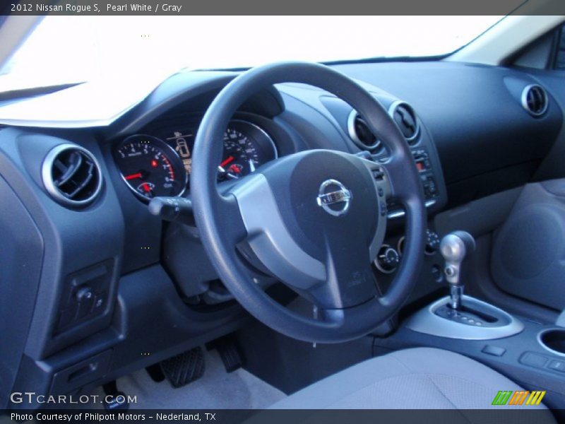 Pearl White / Gray 2012 Nissan Rogue S