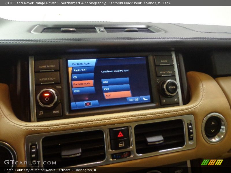 Santorini Black Pearl / Sand/Jet Black 2010 Land Rover Range Rover Supercharged Autobiography