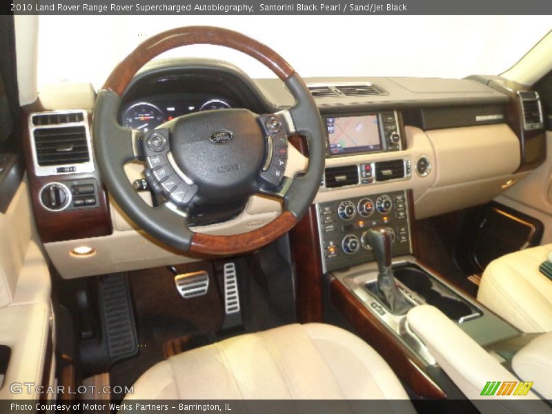 Santorini Black Pearl / Sand/Jet Black 2010 Land Rover Range Rover Supercharged Autobiography