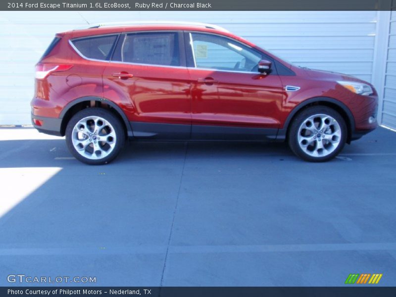 Ruby Red / Charcoal Black 2014 Ford Escape Titanium 1.6L EcoBoost