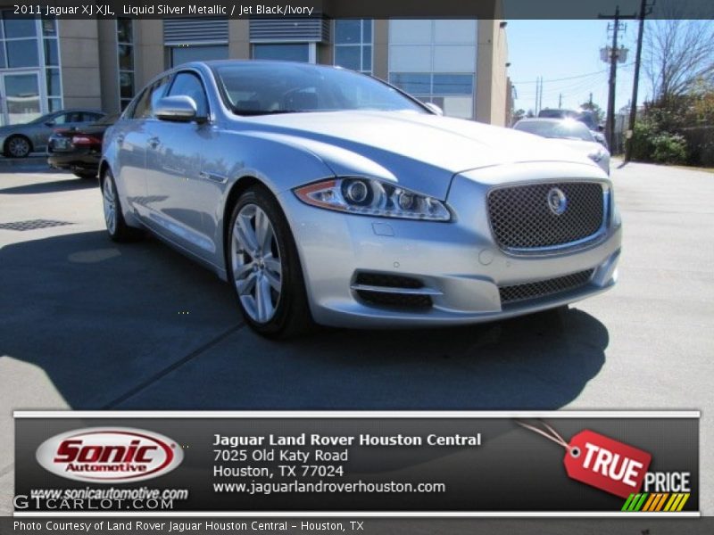Liquid Silver Metallic / Jet Black/Ivory 2011 Jaguar XJ XJL