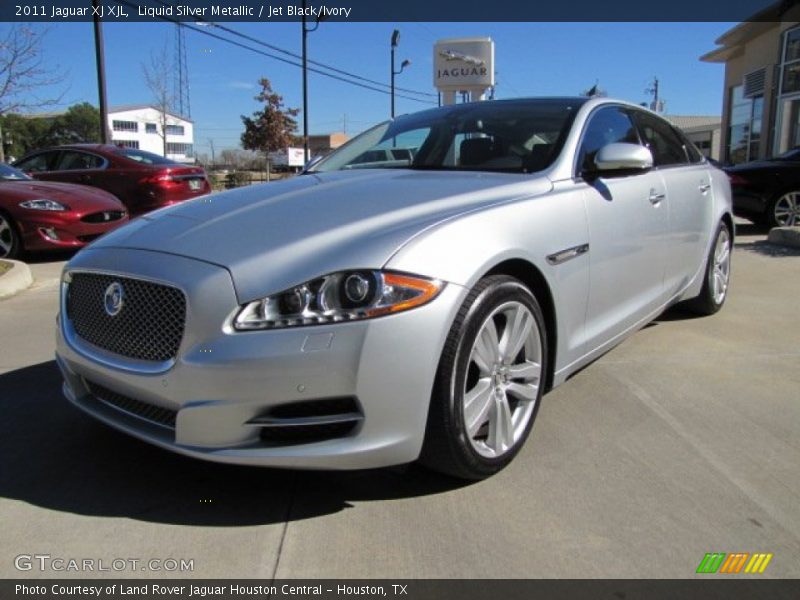 Liquid Silver Metallic / Jet Black/Ivory 2011 Jaguar XJ XJL