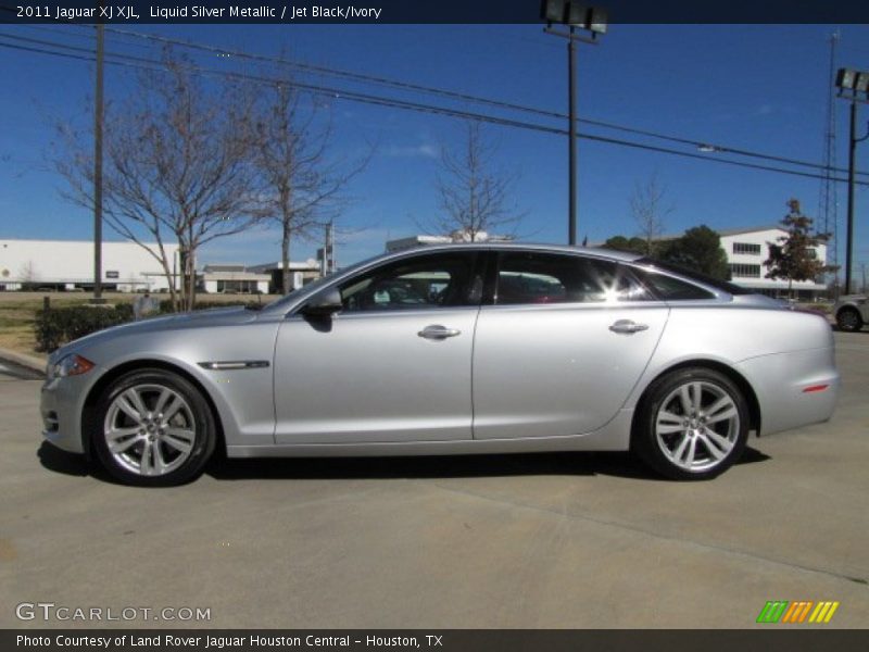 Liquid Silver Metallic / Jet Black/Ivory 2011 Jaguar XJ XJL
