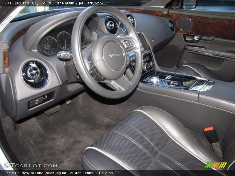 Liquid Silver Metallic / Jet Black/Ivory 2011 Jaguar XJ XJL