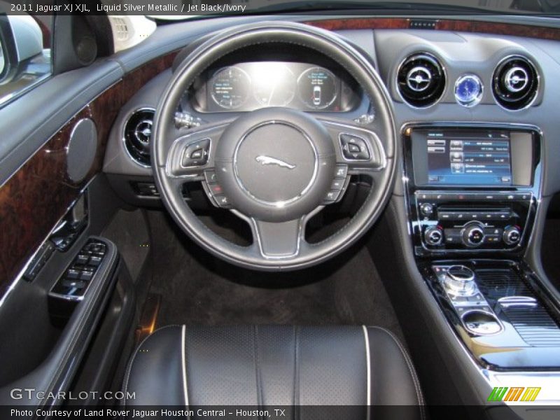 Liquid Silver Metallic / Jet Black/Ivory 2011 Jaguar XJ XJL