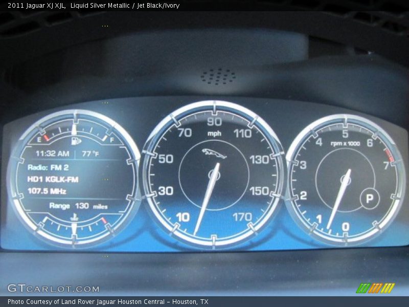 Liquid Silver Metallic / Jet Black/Ivory 2011 Jaguar XJ XJL