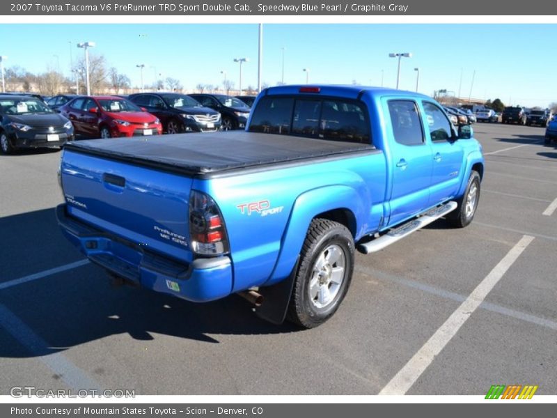 Speedway Blue Pearl / Graphite Gray 2007 Toyota Tacoma V6 PreRunner TRD Sport Double Cab
