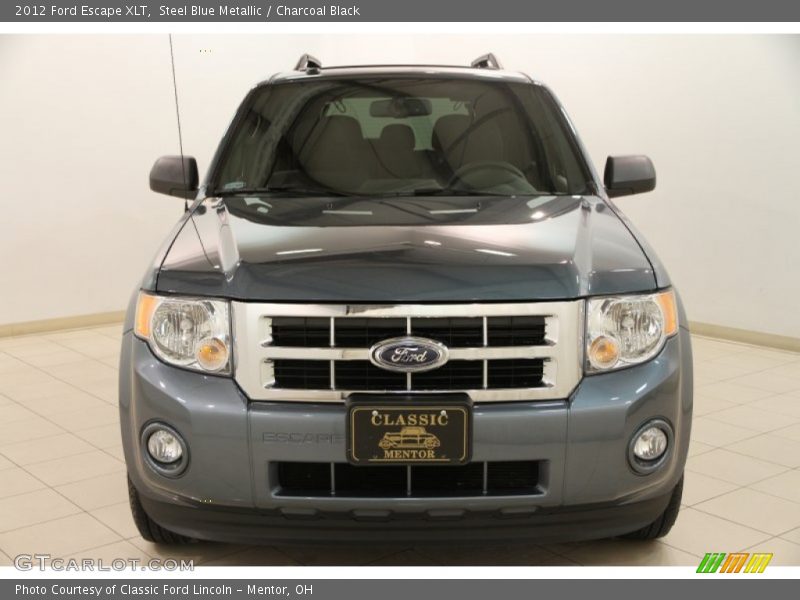 Steel Blue Metallic / Charcoal Black 2012 Ford Escape XLT