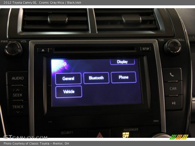Cosmic Gray Mica / Black/Ash 2012 Toyota Camry SE