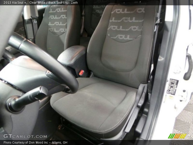 Clear White / Black Soul Logo Cloth 2013 Kia Soul +