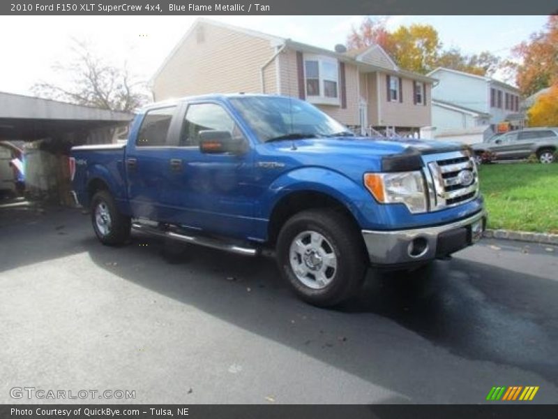Blue Flame Metallic / Tan 2010 Ford F150 XLT SuperCrew 4x4