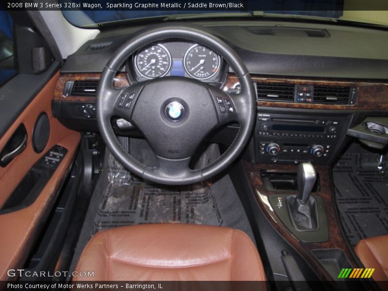 Sparkling Graphite Metallic / Saddle Brown/Black 2008 BMW 3 Series 328xi Wagon