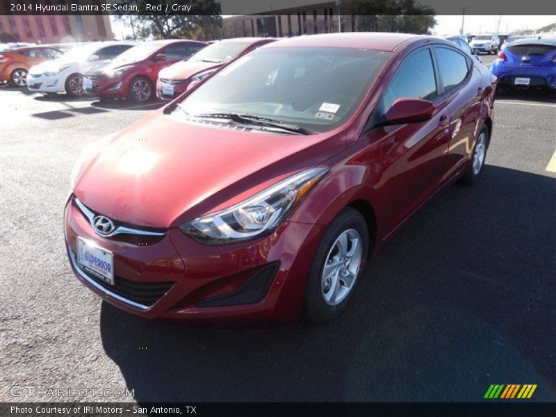 Red / Gray 2014 Hyundai Elantra SE Sedan