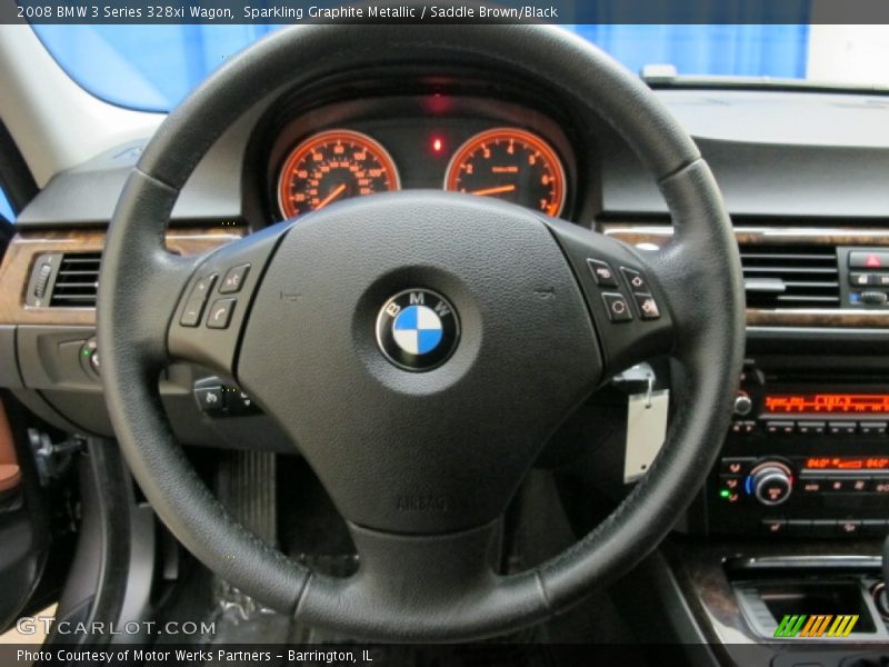 Sparkling Graphite Metallic / Saddle Brown/Black 2008 BMW 3 Series 328xi Wagon