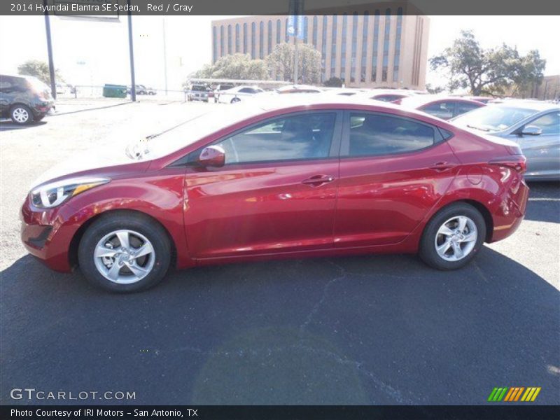 Red / Gray 2014 Hyundai Elantra SE Sedan