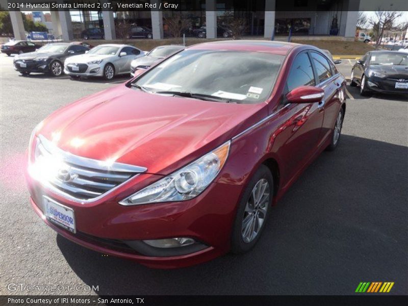 Venetian Red / Gray 2014 Hyundai Sonata Limited 2.0T