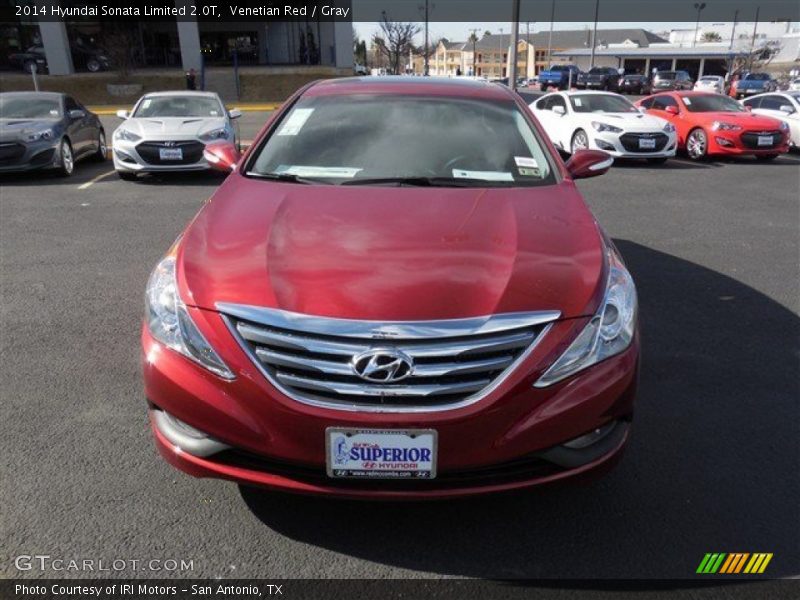 Venetian Red / Gray 2014 Hyundai Sonata Limited 2.0T