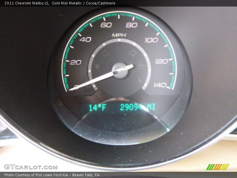 Gold Mist Metallic / Cocoa/Cashmere 2011 Chevrolet Malibu LS