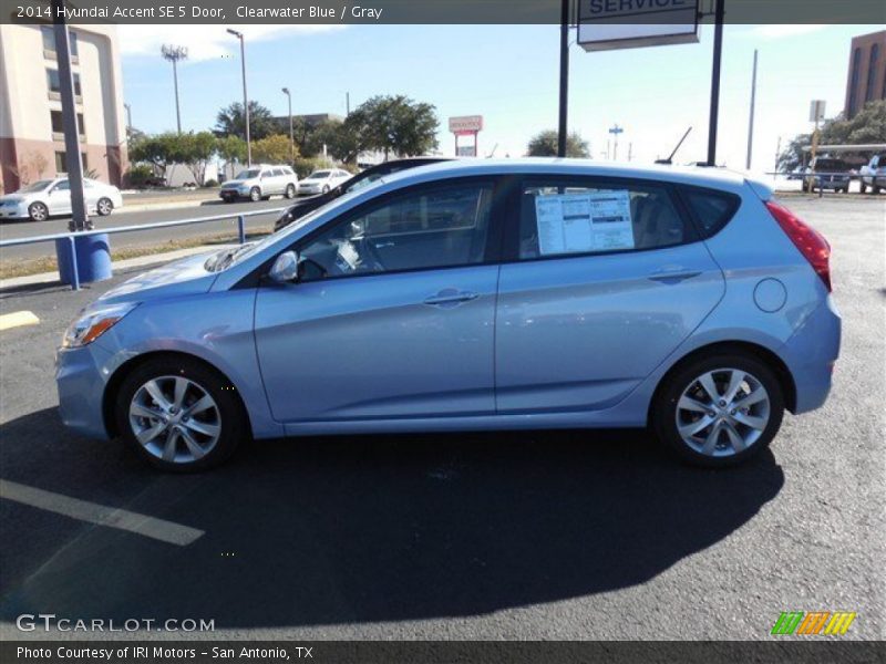 Clearwater Blue / Gray 2014 Hyundai Accent SE 5 Door