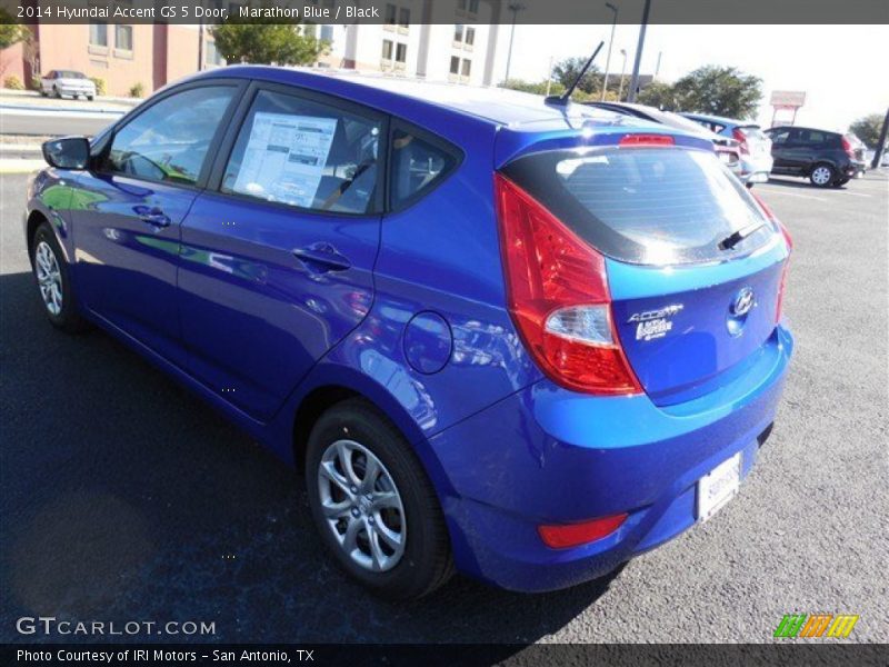 Marathon Blue / Black 2014 Hyundai Accent GS 5 Door