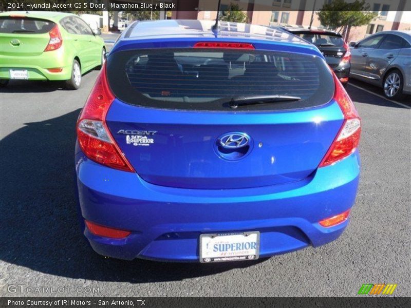 Marathon Blue / Black 2014 Hyundai Accent GS 5 Door