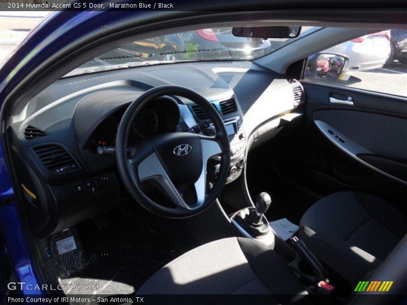Marathon Blue / Black 2014 Hyundai Accent GS 5 Door