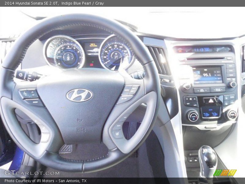 Indigo Blue Pearl / Gray 2014 Hyundai Sonata SE 2.0T