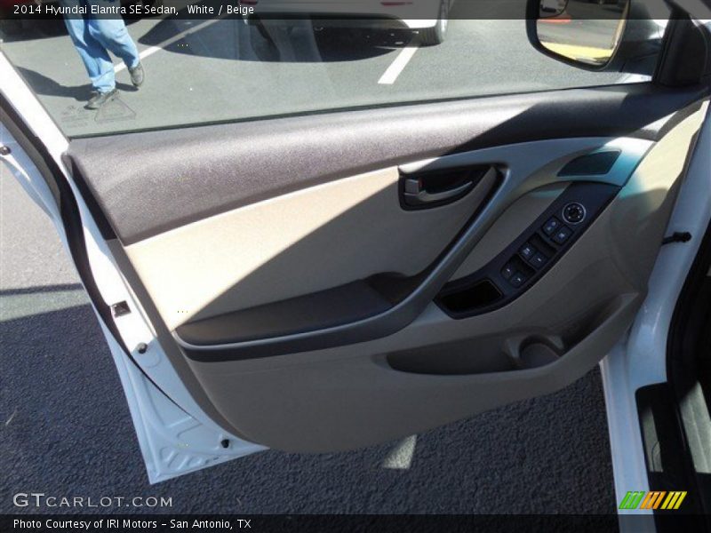 White / Beige 2014 Hyundai Elantra SE Sedan