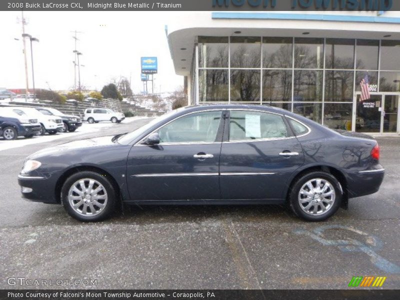 Midnight Blue Metallic / Titanium 2008 Buick LaCrosse CXL