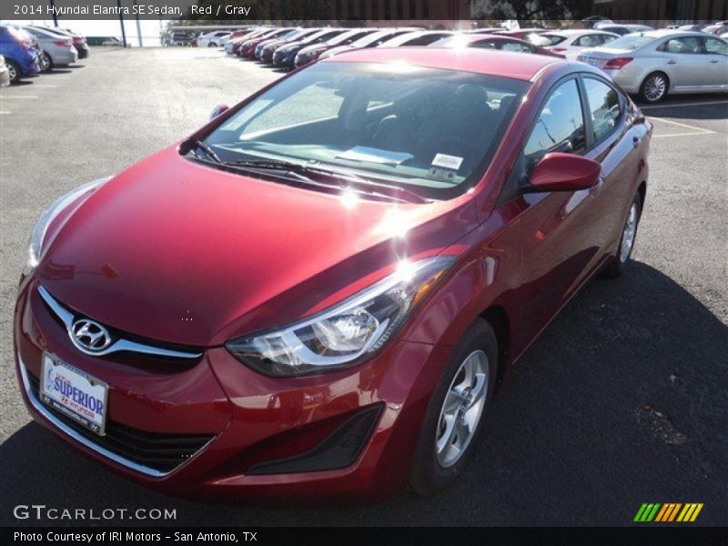 Red / Gray 2014 Hyundai Elantra SE Sedan