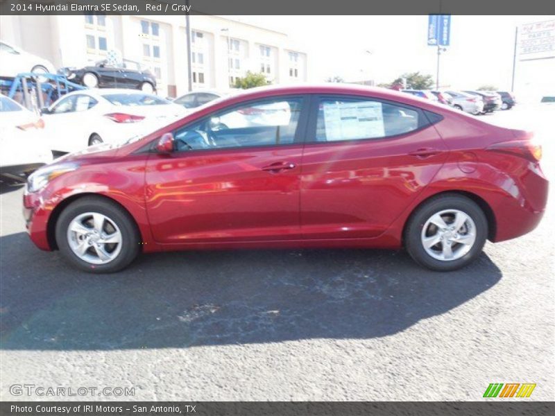 Red / Gray 2014 Hyundai Elantra SE Sedan