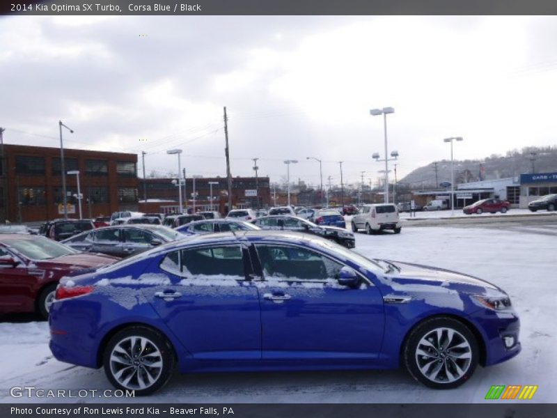 Corsa Blue / Black 2014 Kia Optima SX Turbo