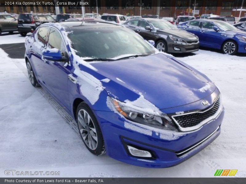 Corsa Blue / Black 2014 Kia Optima SX Turbo