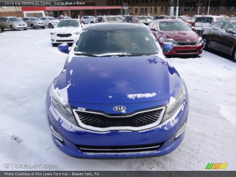 Corsa Blue / Black 2014 Kia Optima SX Turbo