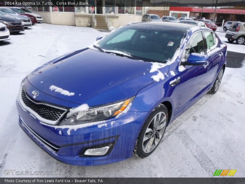 Corsa Blue / Black 2014 Kia Optima SX Turbo