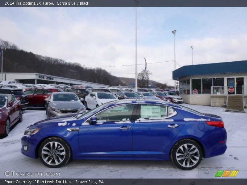 Corsa Blue / Black 2014 Kia Optima SX Turbo