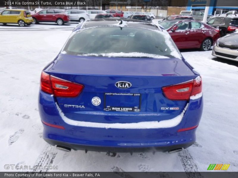 Corsa Blue / Black 2014 Kia Optima SX Turbo